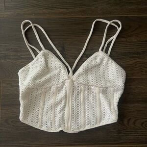 Zara Cream Crochet Top